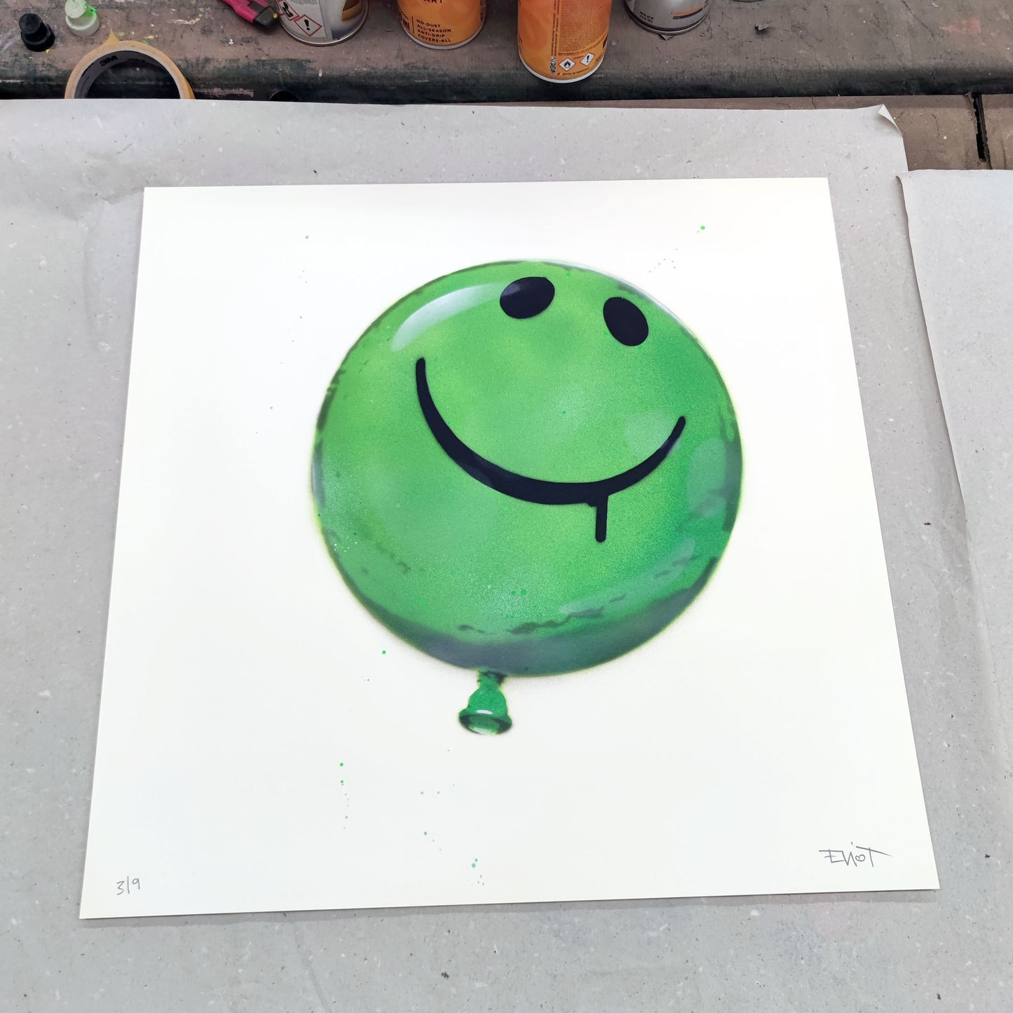 #3 GREEN GLITTER Balloon