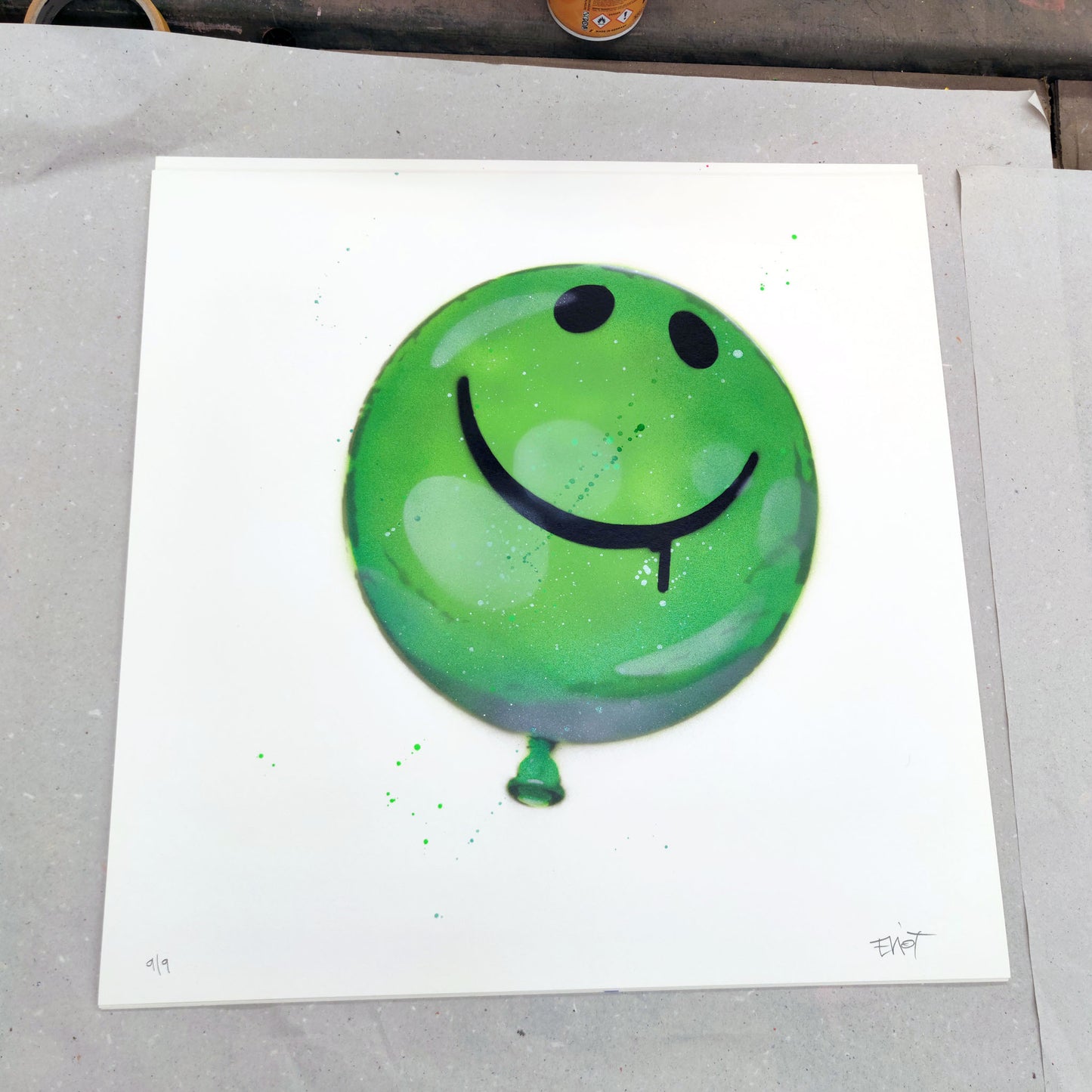 #9 GREEN GLITTER Balloon