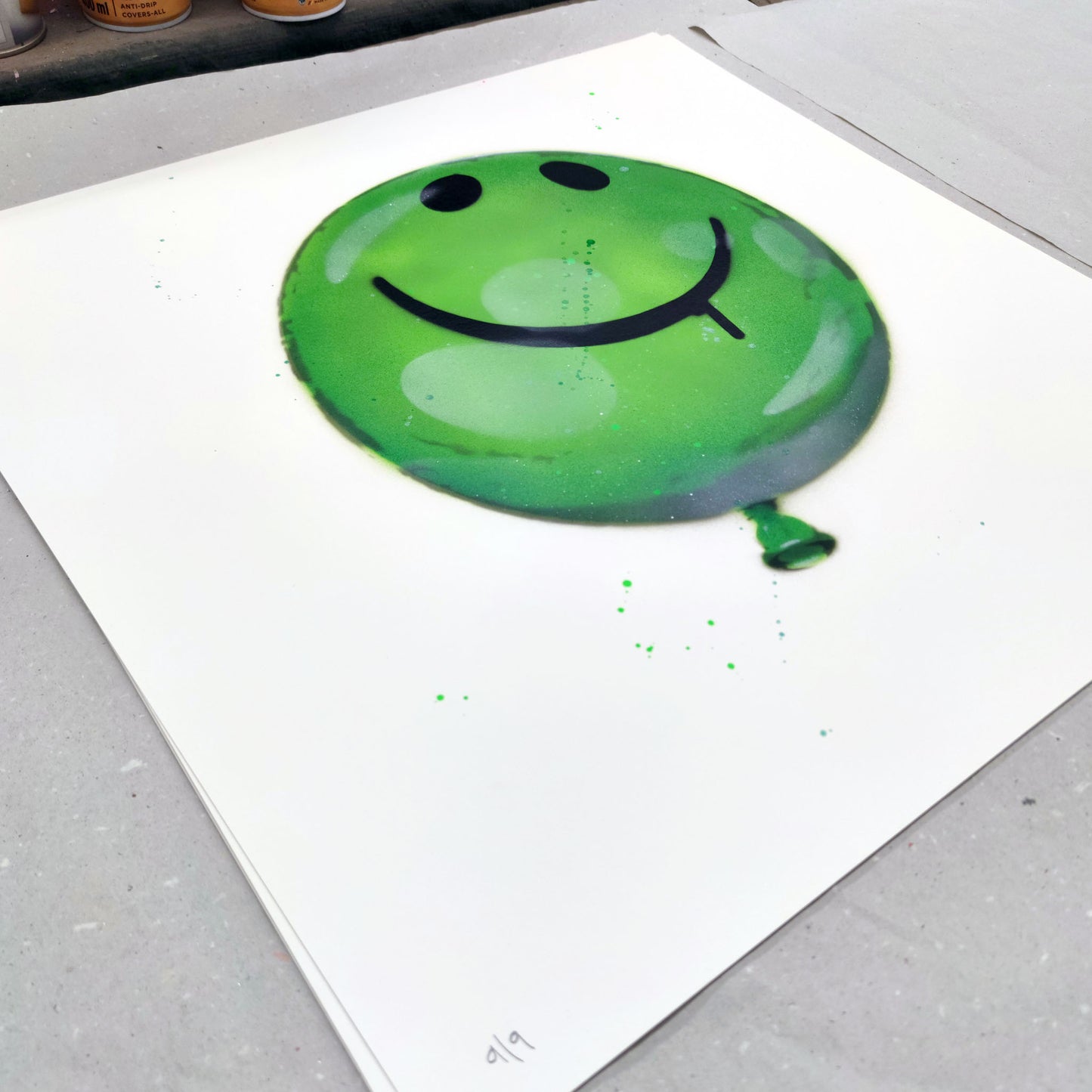 #9 GREEN GLITTER Balloon