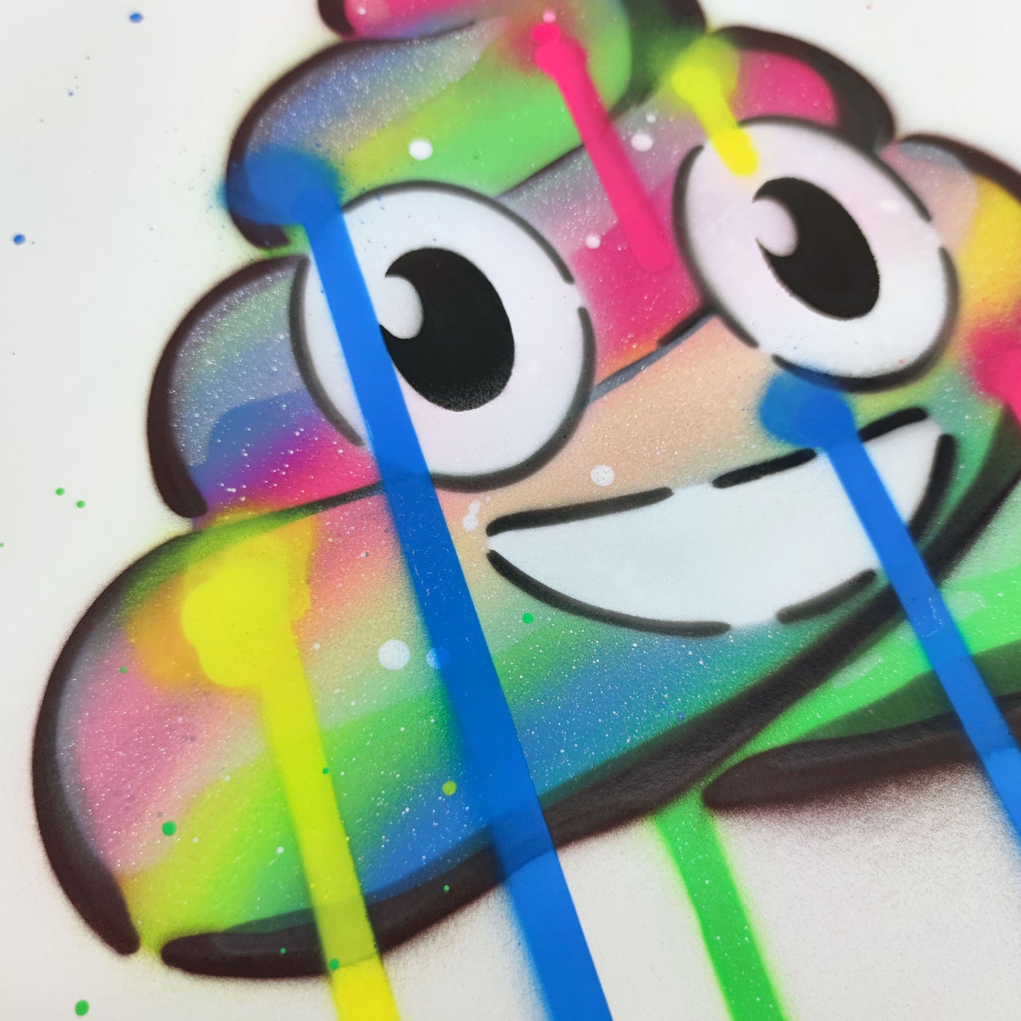 #18 RAINBOW POO 50x50