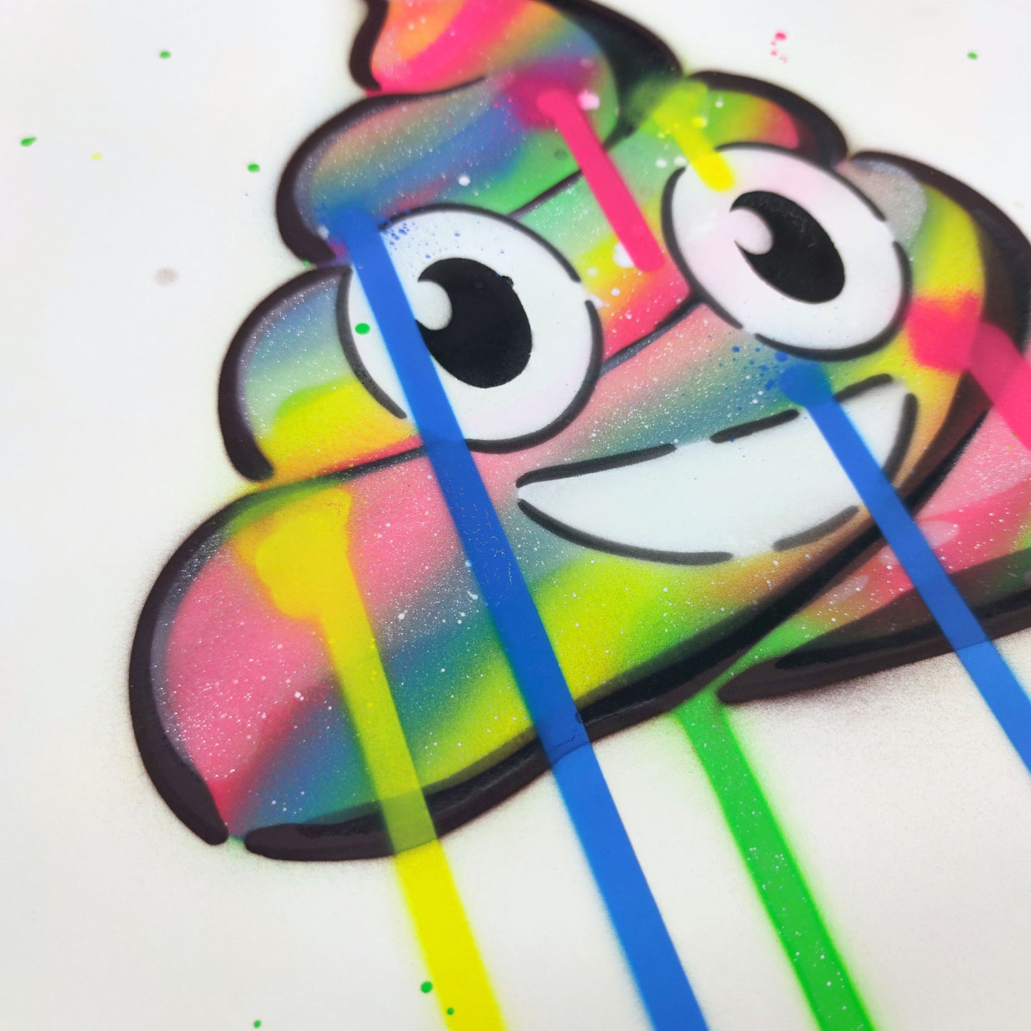 #19 RAINBOW POO 50x50